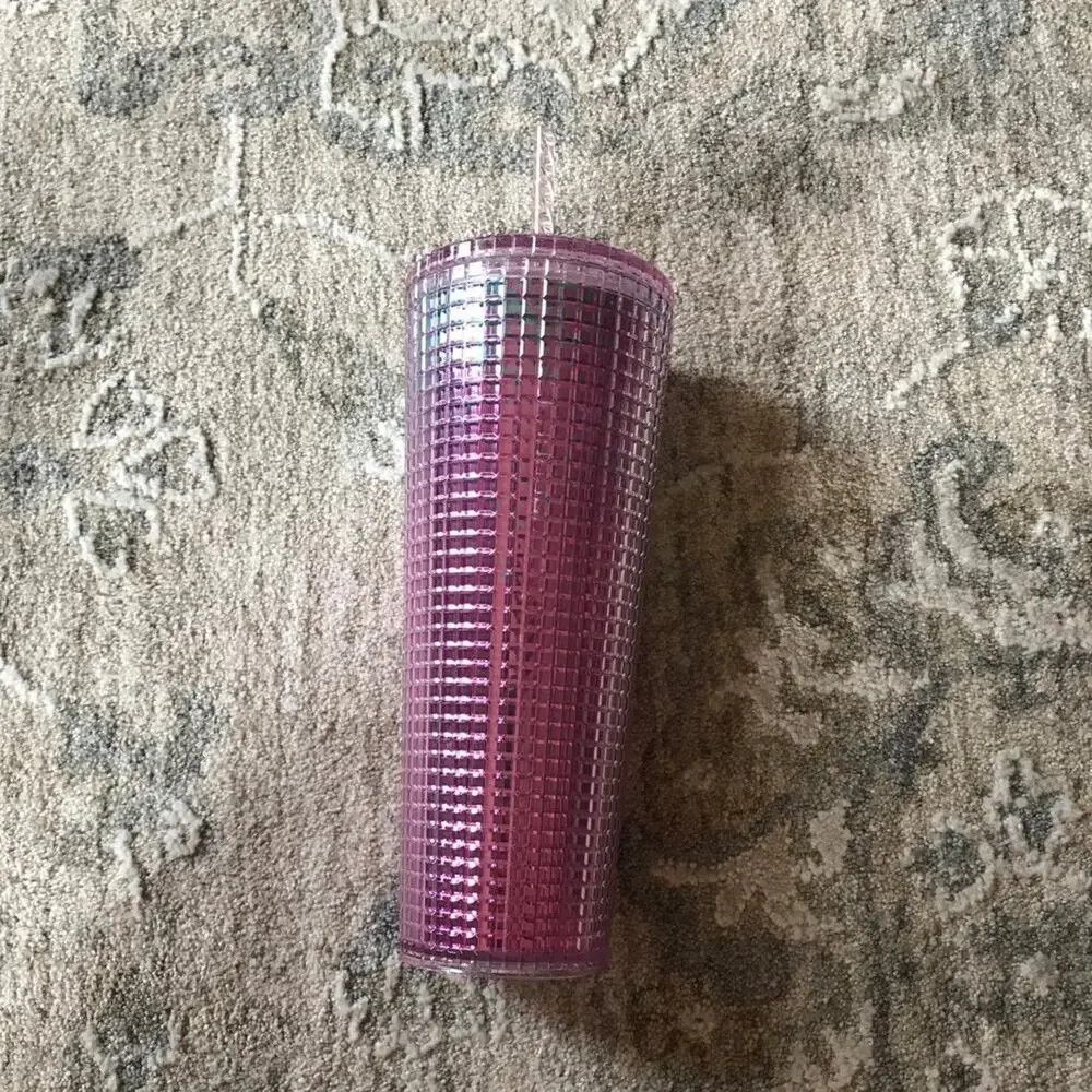 NWT Starbucks Blue and Purple Grid Tumbler